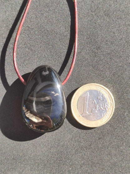 Onyx ~ Edelstein Kette schwarz Mann Frau Kind Geschenk Er Sie Natur Echt Energie Schmuck Anhänger Glück Schutz Heilstein Hippie Ethno Boho - Art of Nature Berlin