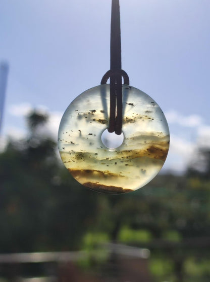 Opal Andenopal blau ~ Edelstein Kette HIPPIE GOA Boho Ethno Nature Donut Schutzsymbol Heilstein Chakra Sammler Mineral Rarität Mann Frau - Art of Nature Berlin