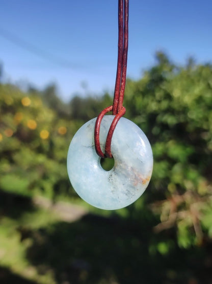 Opal Andenopal blau ~ Edelstein Kette HIPPIE GOA Boho Ethno Nature Donut Schutzsymbol Heilstein Chakra Sammler Mineral Rarität Mann Frau - Art of Nature Berlin
