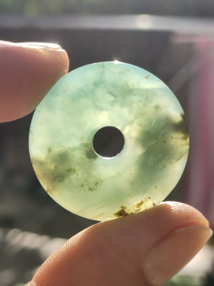 Opal Andenopal blau ~ Edelstein Kette HIPPIE GOA Boho Ethno Nature Donut Schutzsymbol Heilstein Chakra Sammler Mineral Rarität Mann Frau - Art of Nature Berlin