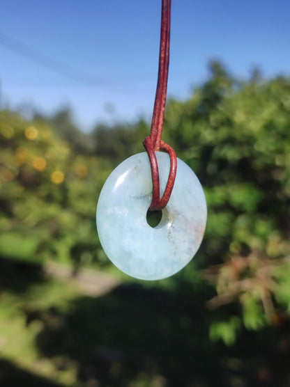 Opal Andenopal blau ~ Edelstein Kette HIPPIE GOA Boho Ethno Nature Donut Schutzsymbol Heilstein Chakra Sammler Mineral Rarität Mann Frau - Art of Nature Berlin