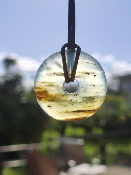 Opal Andenopal blau ~ Edelstein Kette HIPPIE GOA Boho Ethno Nature Donut Schutzsymbol Heilstein Chakra Sammler Mineral Rarität Mann Frau - Art of Nature Berlin