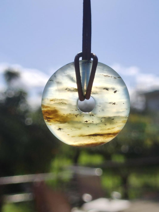 Opal Andenopal blau ~ Edelstein Kette HIPPIE GOA Boho Ethno Nature Donut Schutzsymbol Heilstein Chakra Sammler Mineral Rarität Mann Frau - Art of Nature Berlin