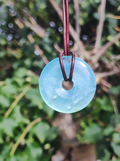 Opal Andenopal blau ~ Edelstein Kette HIPPIE GOA Boho Ethno Nature Donut Schutzsymbol Heilstein Chakra Sammler Mineral Rarität Mann Frau - Art of Nature Berlin