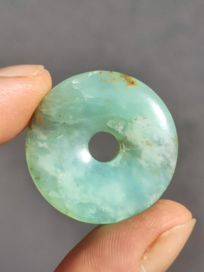 Opal Andenopal blau ~ Edelstein Kette HIPPIE GOA Boho Ethno Nature Donut Schutzsymbol Heilstein Chakra Sammler Mineral Rarität Mann Frau - Art of Nature Berlin