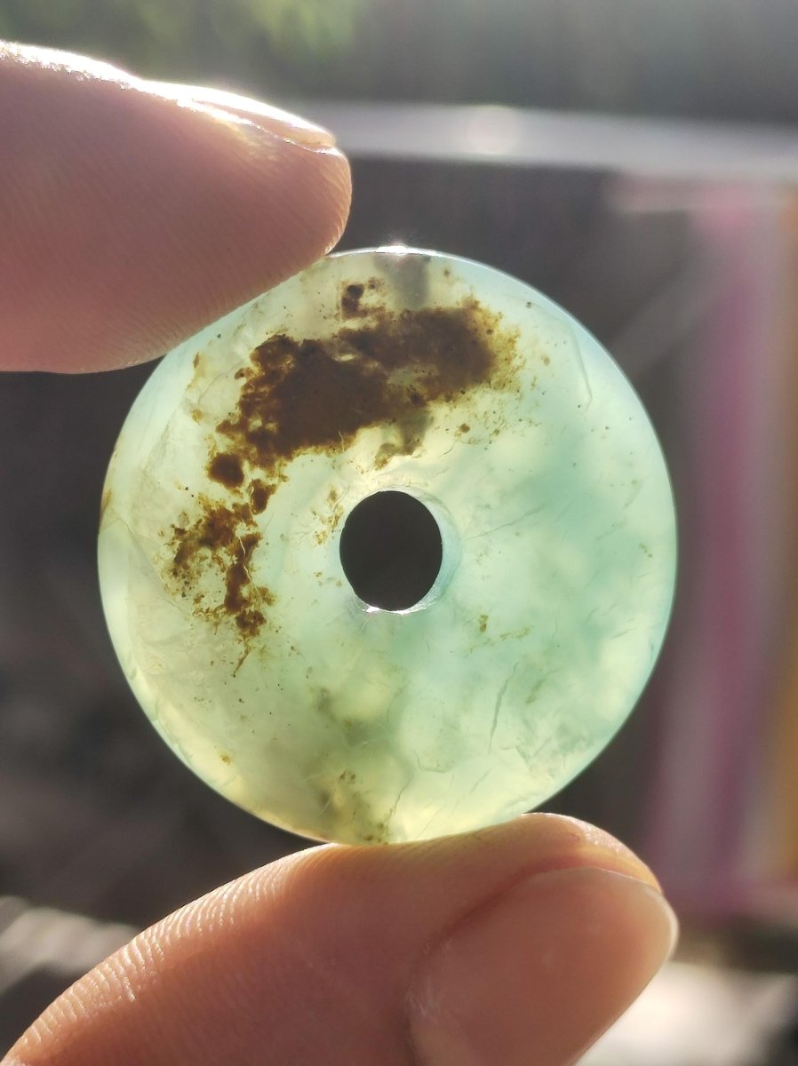 Opal Andenopal blau ~ Edelstein Kette HIPPIE GOA Boho Ethno Nature Donut Schutzsymbol Heilstein Chakra Sammler Mineral Rarität Mann Frau - Art of Nature Berlin