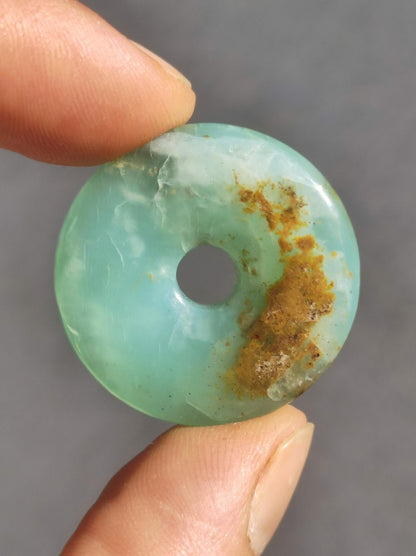 Opal Andenopal blau ~ Edelstein Kette HIPPIE GOA Boho Ethno Nature Donut Schutzsymbol Heilstein Chakra Sammler Mineral Rarität Mann Frau - Art of Nature Berlin