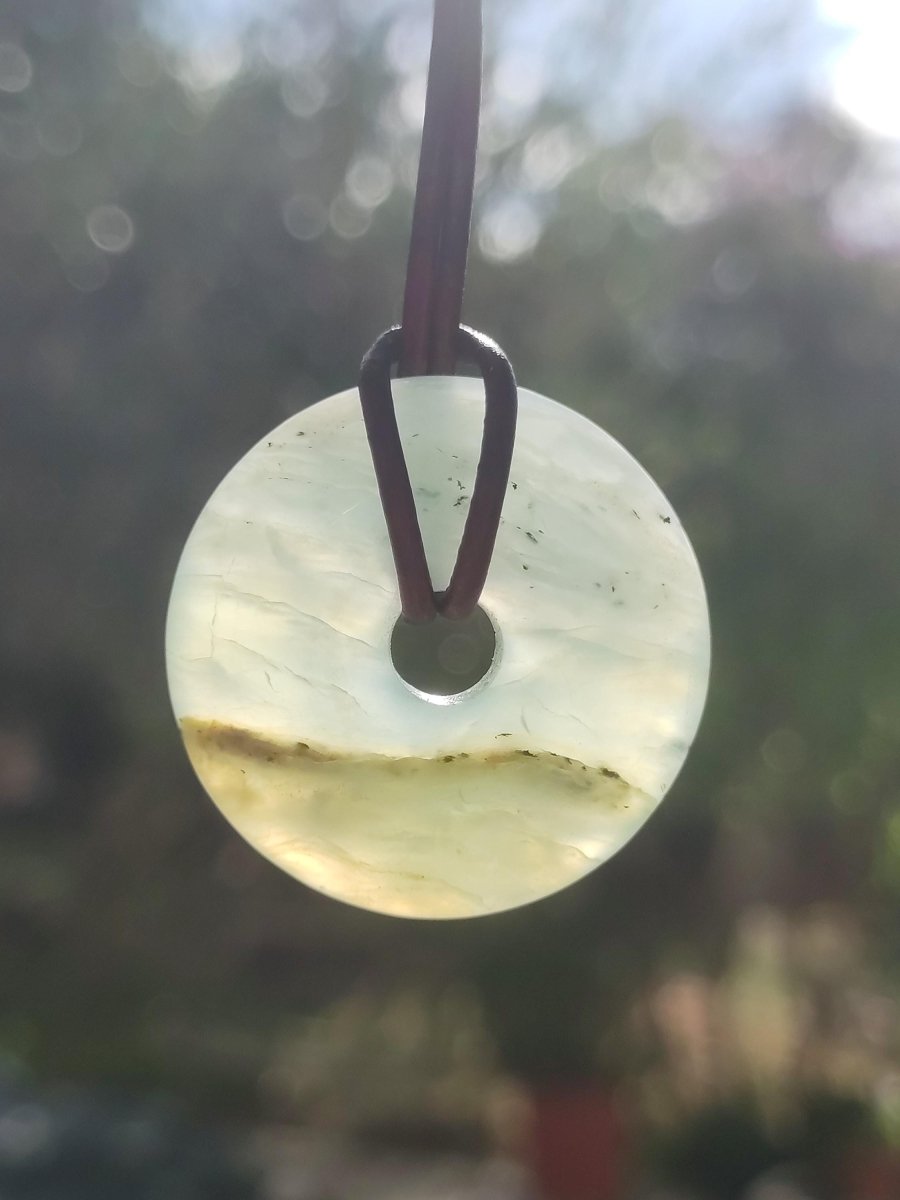 Opal Andenopal blau ~ Edelstein Kette HIPPIE GOA Boho Ethno Nature Donut Schutzsymbol Heilstein Matrix Sammler Mineral Rarität Mann Frau - Art of Nature Berlin