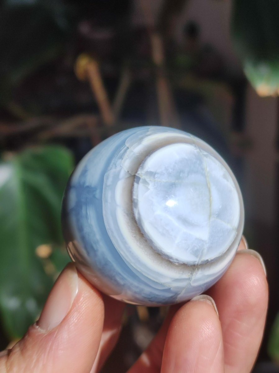 Opal "Blue Owyhee"~ Magische Edelstein Kugel Deko selten Massage Sphere Crystal Spielkugel Meditation GOA Ethno Heilstein Naturschatz Haus - Art of Nature Berlin
