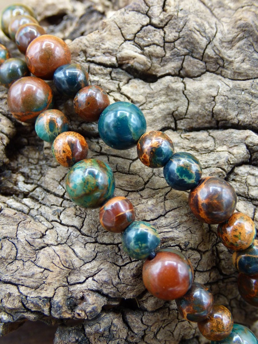 Opal ~ gemstone chain ~ colorful ~ HIPPIE ~ GOA ~ boho ~ ethno ~ nature ~ healing stone - Art of Nature Berlin