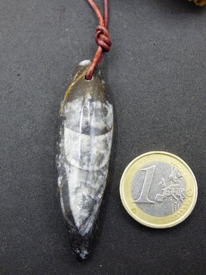 Orthoceras Fossil ~ Edelstein Kette ~HIPPIE ~GOA ~Boho ~Ethno ~Nature ~Heilstein - Art of Nature Berlin