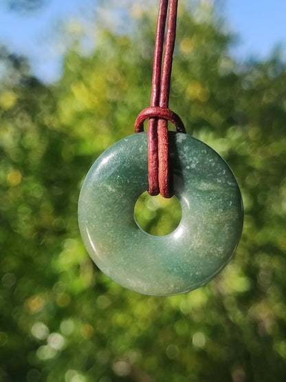 Ozelot - Jaspis - Edelstein Kette 30mm grün natürlich Rarität Heilstein Energie Kristall Anhänger Mann Frau Kind Geschenk Er Sie Geburtstag - Art of Nature Berlin