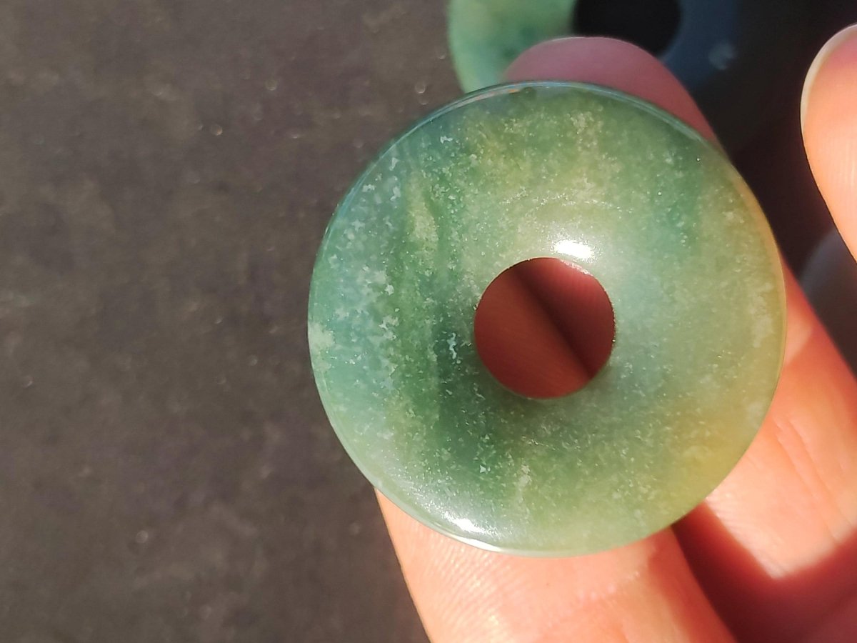 Ozelot - Jaspis - Edelstein Kette 30mm grün natürlich Rarität Heilstein Energie Kristall Anhänger Mann Frau Kind Geschenk Er Sie Geburtstag - Art of Nature Berlin