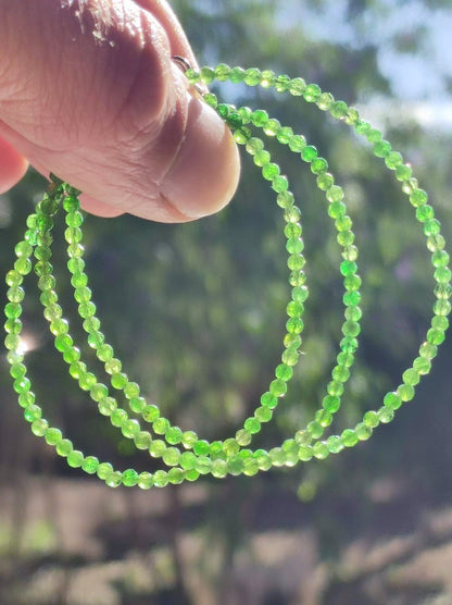 Peridot A - 925 Sterling Silber Edelstein Kette facettiert 2mm Natur Heilstein Geschenk Mann Frau Er Sie Weihnachten Edel grün - Art of Nature Berlin