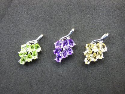 Peridot / Citrin / Amethyst - Kette - 925 Silber - Edelstein grün gelb lila natürlich Heilstein Edel Energie Kraft Schmuck Hochwertig Süß - Art of Nature Berlin