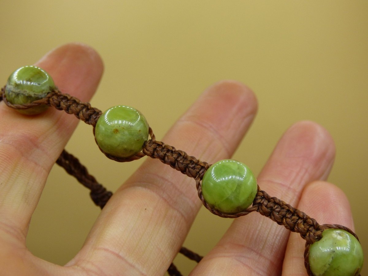 Peridot ~ Edelstein Makramee Armband ~ GOA ~ Hippie ~Boho ~Ethno ~Indie ~Nature ~Heilstein - Art of Nature Berlin