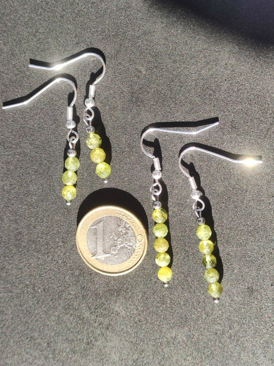Peridot ~ Edelstein Ohrringe facettiert ~GOA ~Hippie ~Boho ~Ethno ~Nature ~Heilstein ~Natur ~Ohrhänger ~Edelstahl ~Rarität - Art of Nature Berlin
