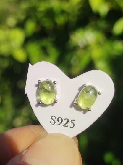 Peridot grün Ohrstecker 925 Sterling Silber AAA Rarität Schmuck Frau Ohrringe Edelstein Heilstein Geschenk Schmuck Edel Selten Unikat - Art of Nature Berlin
