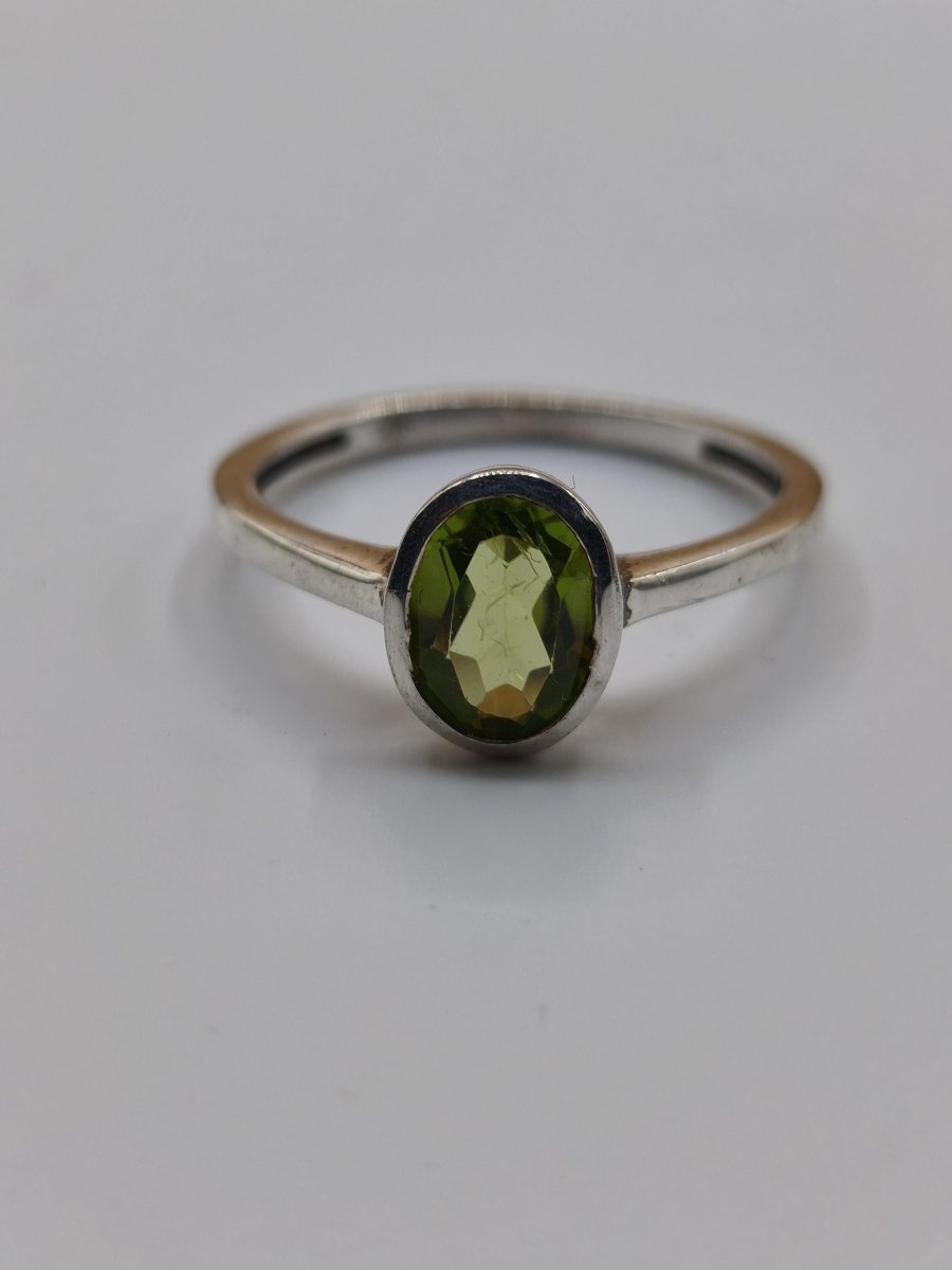 Peridot - Ring - 925 Silber Größe 17 (53) - Edelstein Heilstein Edel Energie Kraft Schmuck Hochwertig Rarität Selten Geschenk Frau - Art of Nature Berlin