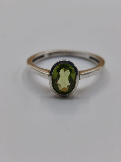 Peridot - Ring - 925 Silber Größe 17 (53) - Edelstein Heilstein Edel Energie Kraft Schmuck Hochwertig Rarität Selten Geschenk Frau - Art of Nature Berlin