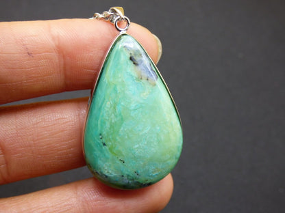 Peruvian Opal AAA - 925 Sterling Silber Edelstein Kette Natur blau Schutz Rarität Heilstein Kristall Mann Frau Er Sie Geschenk Freund Bruder - Art of Nature Berlin