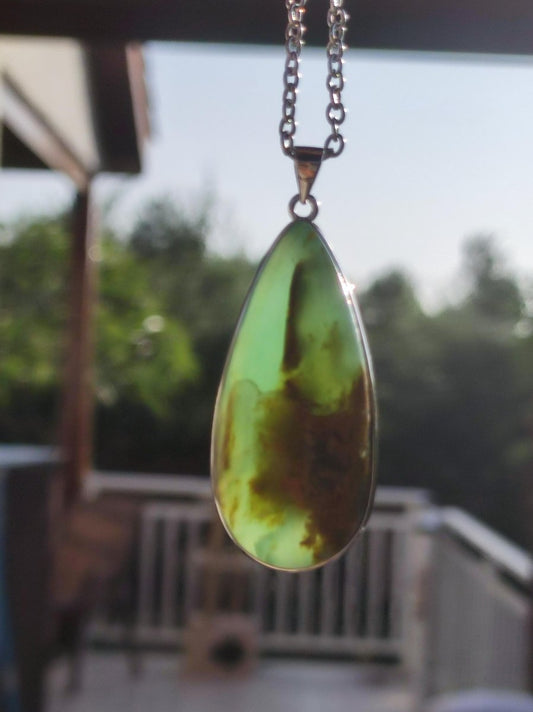 Peruvian Opal AAA - 925 Sterling Silber Edelstein Kette Natur blau Schutz Rarität Heilstein Kristall Mann Frau Er Sie Geschenk Freund Bruder - Art of Nature Berlin