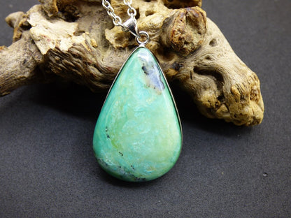 Peruvian Opal AAA - 925 Sterling Silber Edelstein Kette Natur blau Schutz Rarität Heilstein Kristall Mann Frau Er Sie Geschenk Freund Bruder - Art of Nature Berlin