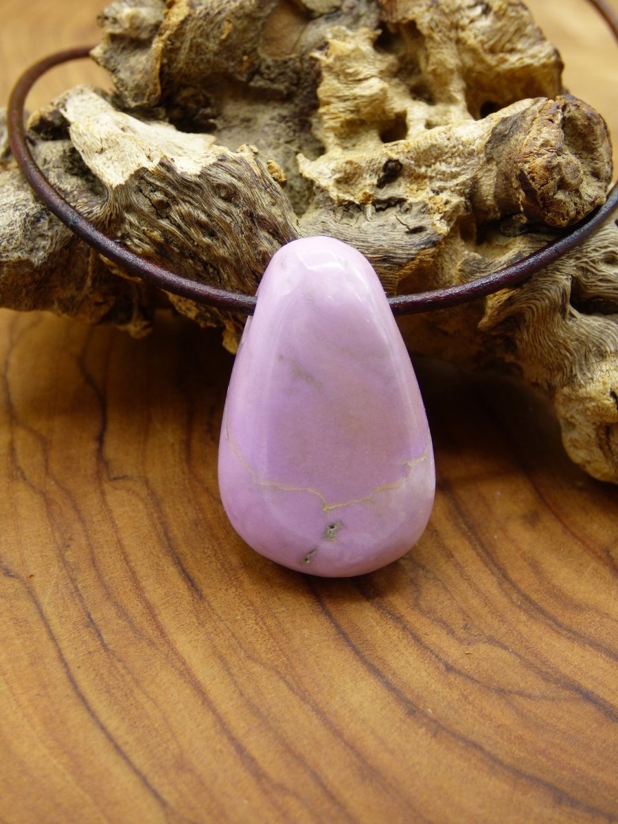 Phosphosiderit ~ Edelstein Kette rosa ~HIPPIE ~GOA ~Boho ~Ethno ~Nature ~Heilstein - Art of Nature Berlin