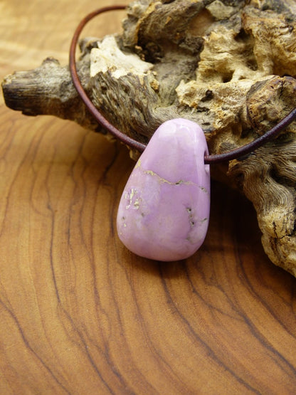 Phosphosiderit ~ Edelstein Kette rosa ~HIPPIE ~GOA ~Boho ~Ethno ~Nature ~Heilstein - Art of Nature Berlin