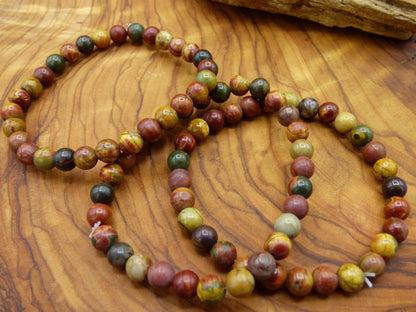 Picasso Jaspis - Edelstein Armband bunt GOA Hippie Boho Natur Heilstein Geschenk Er Sie Mann Frau Kind Schön Freund Rarität Energie Kraft - Art of Nature Berlin