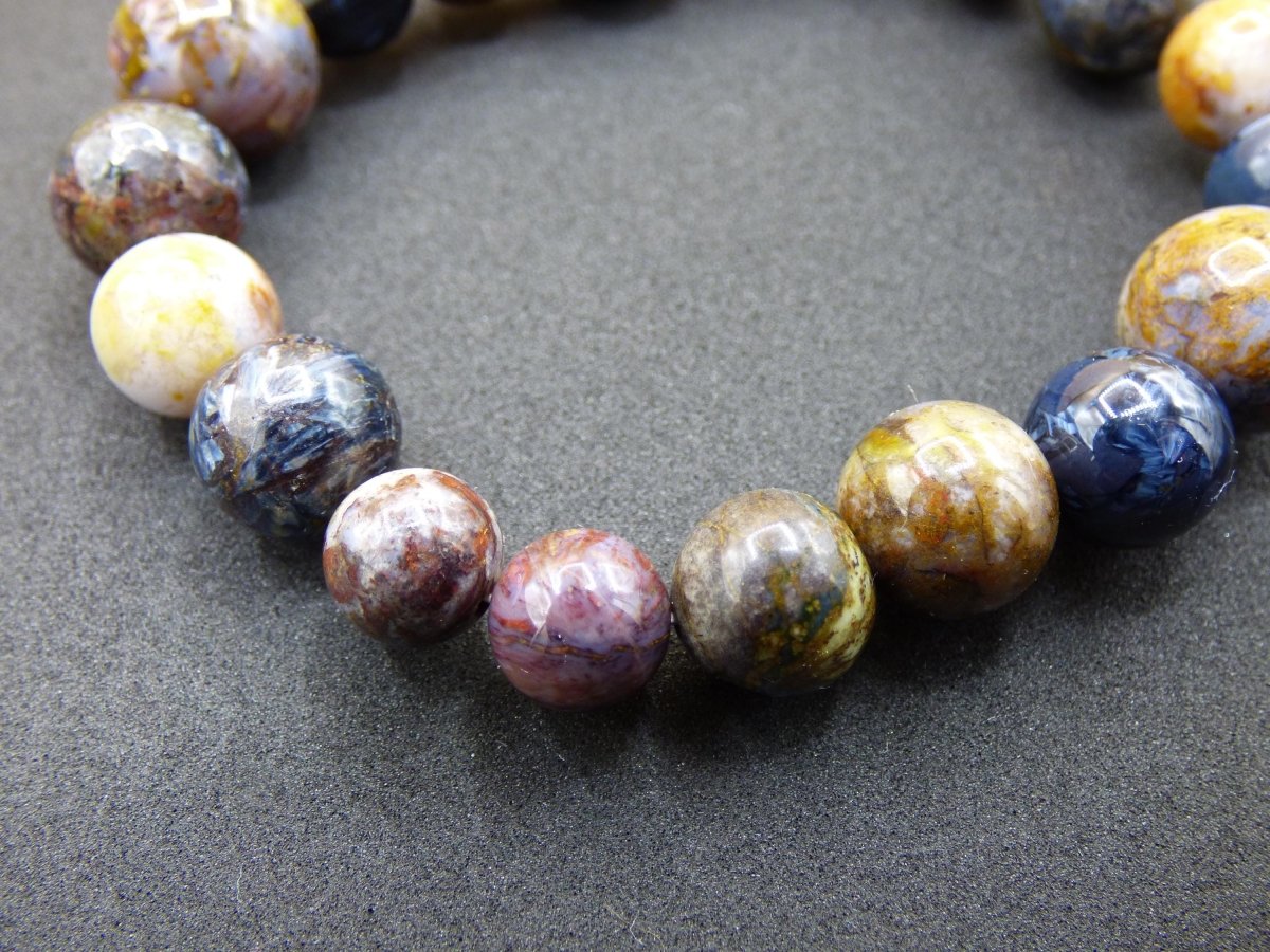Pietersite 9 - 13mm *Unikat* ~ Edelstein Stretch Armband Geschenk Mann Frau Er Sie Freundin Weihnachten Natur Heilstein rund Hippie Boho Ethno - Art of Nature Berlin