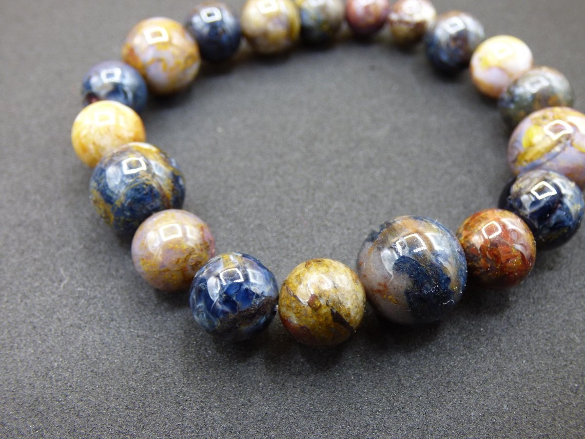 Pietersite 9 - 13mm *Unikat* ~ Edelstein Stretch Armband Geschenk Mann Frau Er Sie Freundin Weihnachten Natur Heilstein rund Hippie Boho Ethno - Art of Nature Berlin