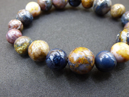 Pietersite 9 - 13mm *Unikat* ~ Edelstein Stretch Armband Geschenk Mann Frau Er Sie Freundin Weihnachten Natur Heilstein rund Hippie Boho Ethno - Art of Nature Berlin