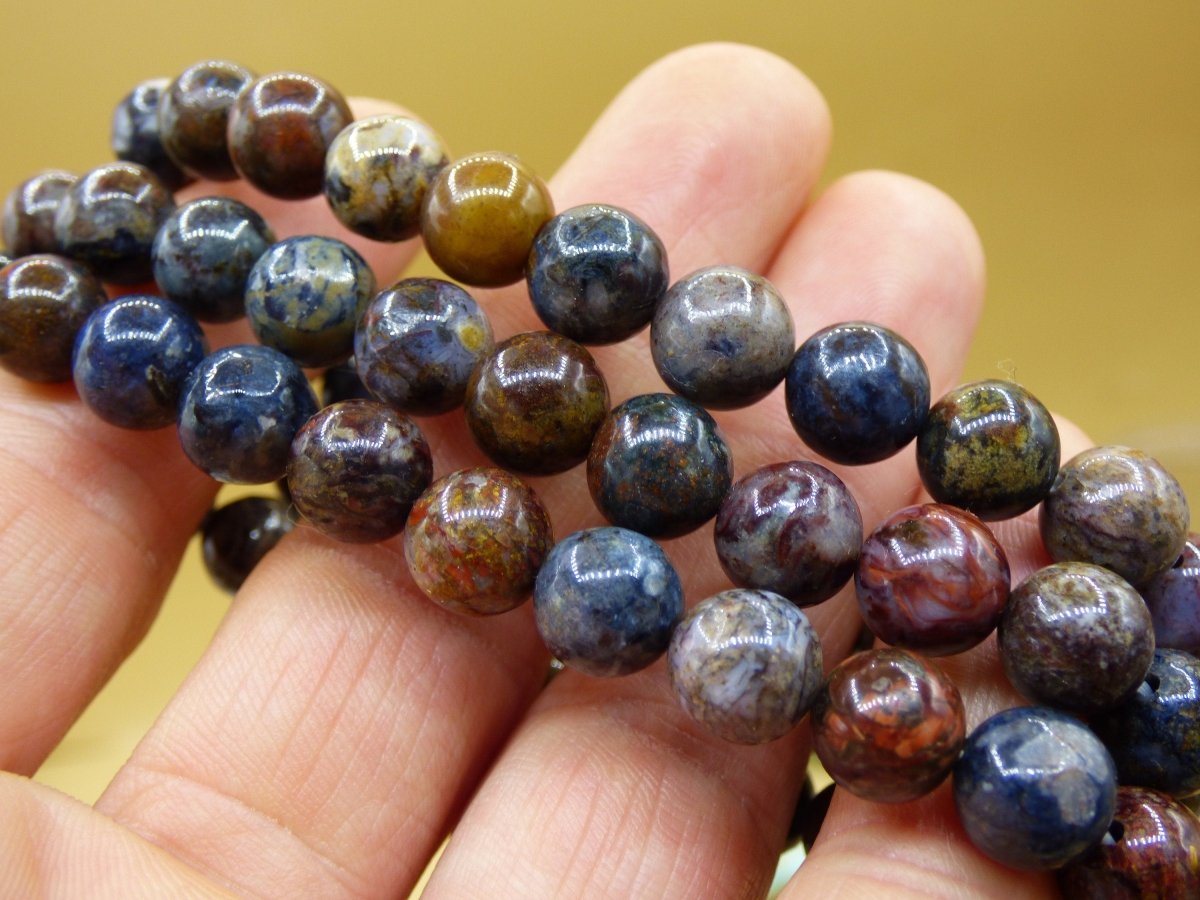 Pietersite A Edelstein Perlen Stretch Armband Natur Heilstein Kristall Rarität Ethno Magie Geschenk Mann Freund - Art of Nature Berlin