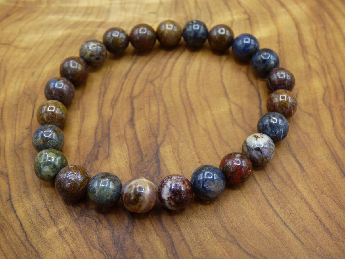 Pietersite A Edelstein Perlen Stretch Armband Natur Heilstein Kristall Rarität Ethno Magie Geschenk Mann Freund - Art of Nature Berlin