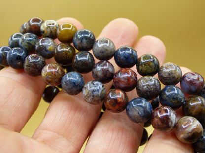 Pietersite A Edelstein Perlen Stretch Armband Natur Heilstein Kristall Rarität Ethno Magie Geschenk Mann Freund - Art of Nature Berlin