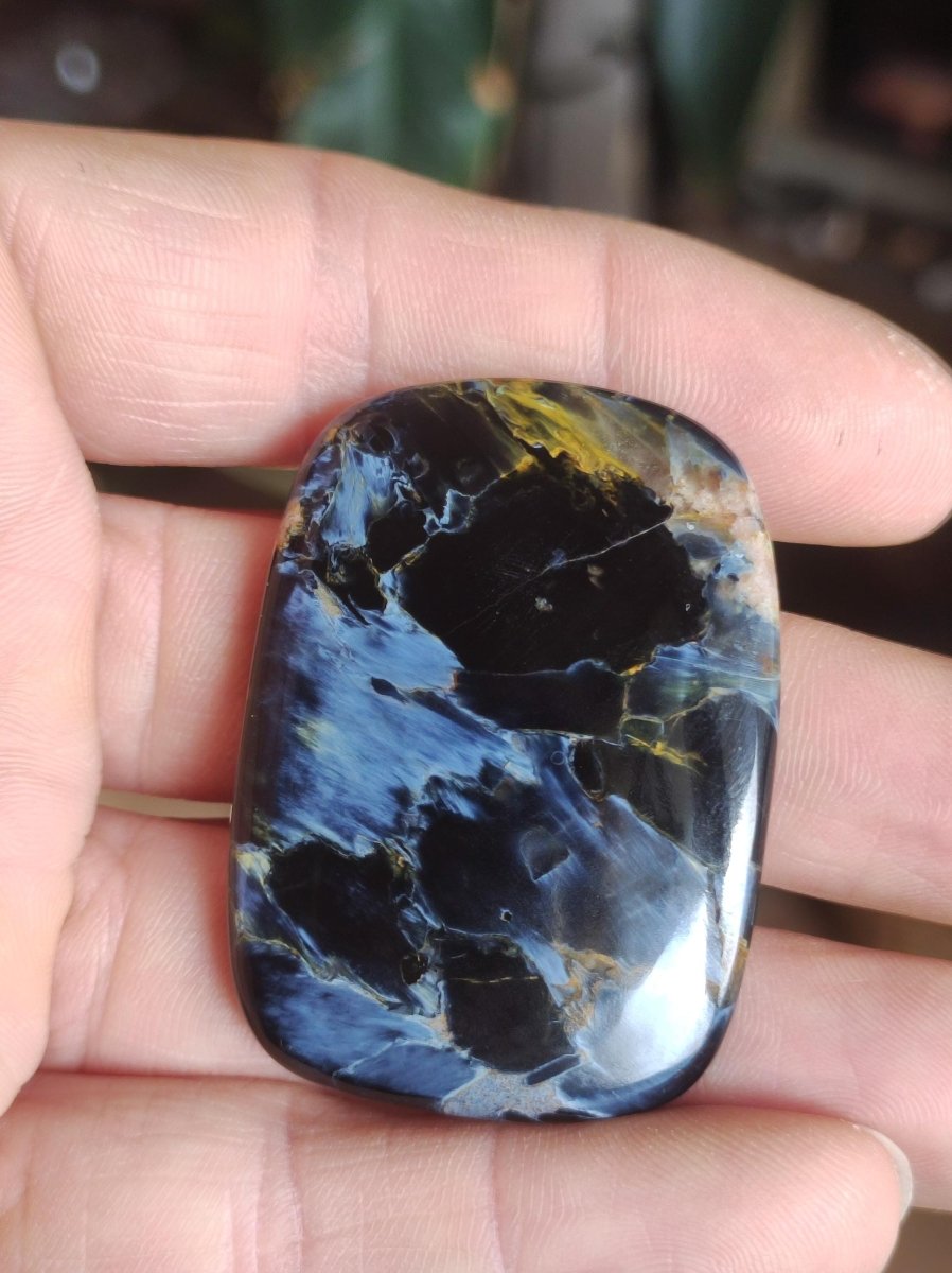 Pietersite blau AAA Cabochon natürlich ~Heilstein ~Flash ~Fire ~Fluss ~Blitz ~Rarität - Art of Nature Berlin
