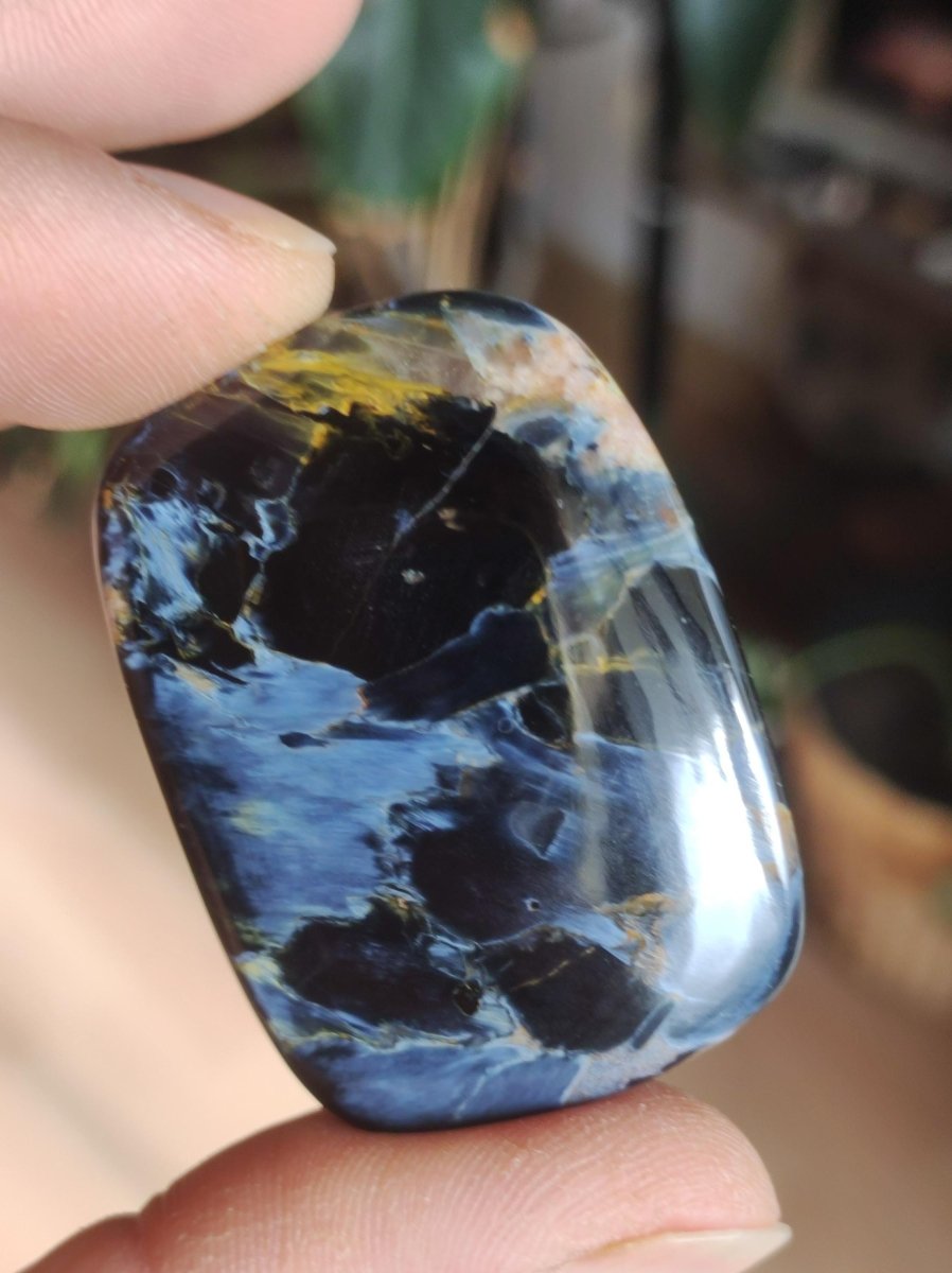 Pietersite blau AAA Cabochon natürlich ~Heilstein ~Flash ~Fire ~Fluss ~Blitz ~Rarität - Art of Nature Berlin