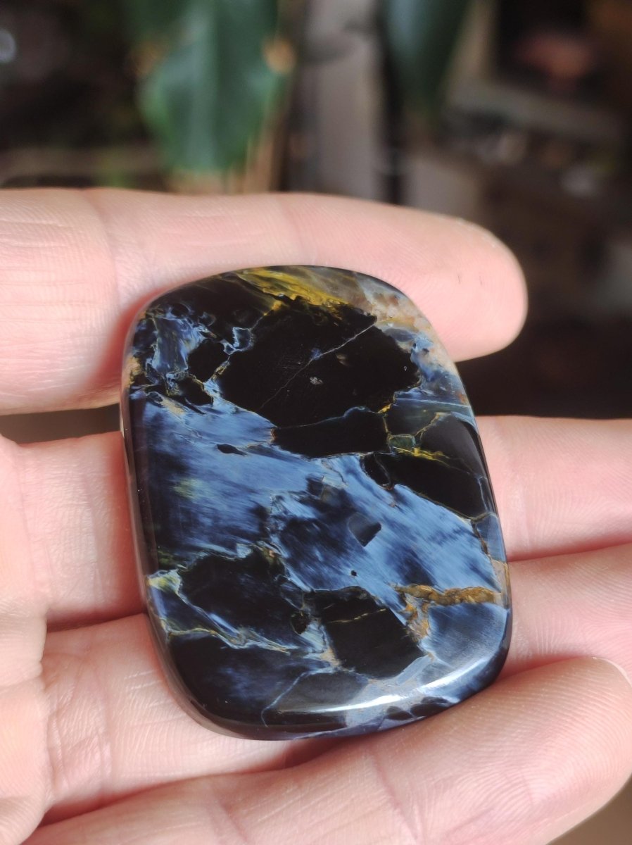 Pietersite blau AAA Cabochon natürlich ~Heilstein ~Flash ~Fire ~Fluss ~Blitz ~Rarität - Art of Nature Berlin