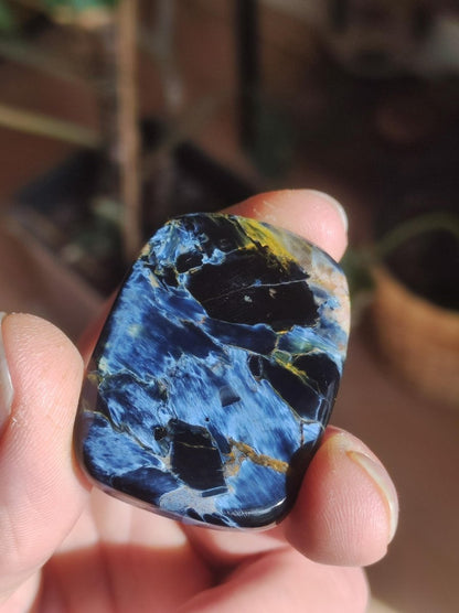 Pietersite blau AAA Cabochon natürlich ~Heilstein ~Flash ~Fire ~Fluss ~Blitz ~Rarität - Art of Nature Berlin