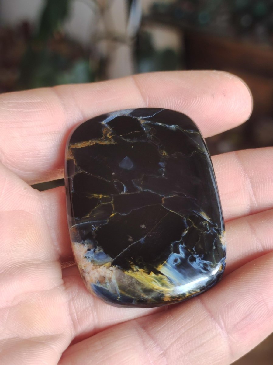 Pietersite blau AAA Cabochon natürlich ~Heilstein ~Flash ~Fire ~Fluss ~Blitz ~Rarität - Art of Nature Berlin