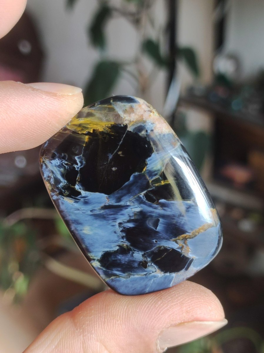 Pietersite blau AAA Cabochon natürlich ~Heilstein ~Flash ~Fire ~Fluss ~Blitz ~Rarität - Art of Nature Berlin