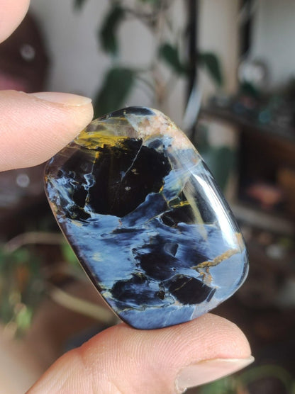 Pietersite blau AAA Cabochon natürlich ~Heilstein ~Flash ~Fire ~Fluss ~Blitz ~Rarität - Art of Nature Berlin