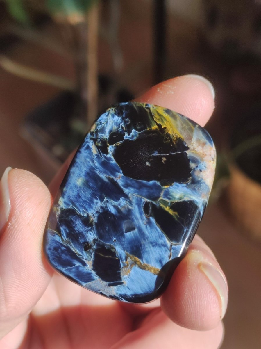 Pietersite blau AAA Cabochon natürlich ~Heilstein ~Flash ~Fire ~Fluss ~Blitz ~Rarität - Art of Nature Berlin