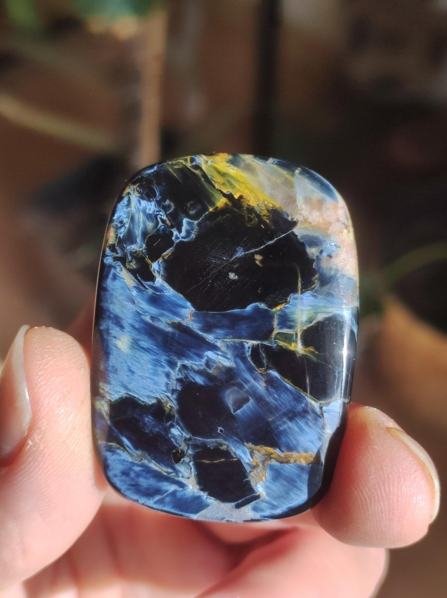 Pietersite blau AAA Cabochon natürlich ~Heilstein ~Flash ~Fire ~Fluss ~Blitz ~Rarität - Art of Nature Berlin