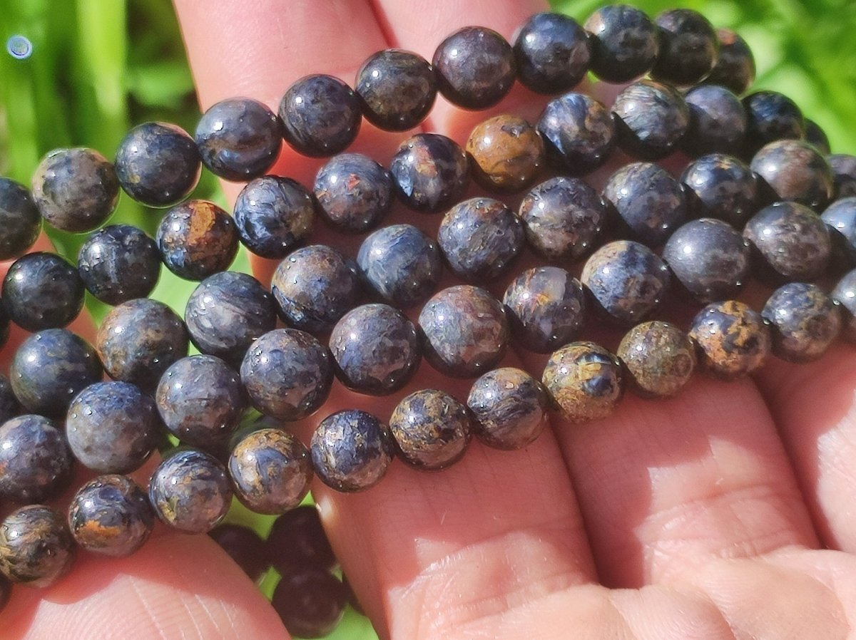 Pietersite blau Edelstein Armband Stretch Natur Heilstein Rarität Mann Frau Mutter Vater Bruder Sohn Geschenk Er Sie Kraft Energie Chakra - Art of Nature Berlin