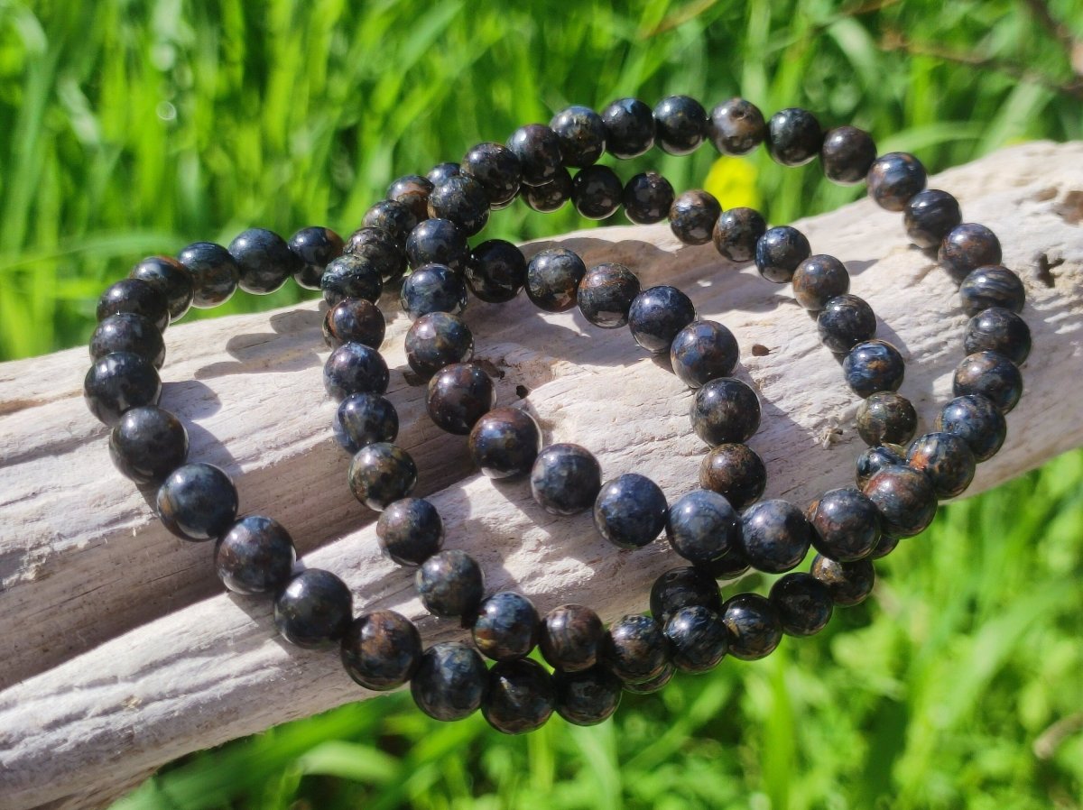 Pietersite blau Edelstein Armband Stretch Natur Heilstein Rarität Mann Frau Mutter Vater Bruder Sohn Geschenk Er Sie Kraft Energie Chakra - Art of Nature Berlin