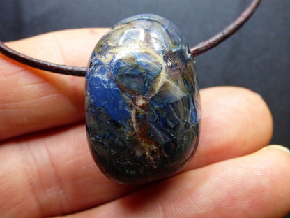 Pietersite blau ~ Edelstein Kette ~HIPPIE ~GOA ~Boho ~Ethno ~Nature ~Heilstein ~Flash ~Fire ~Fluss ~Blitz ~Rarität - Art of Nature Berlin