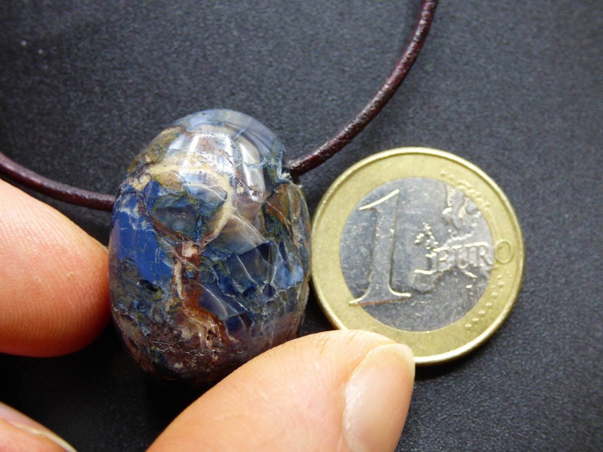 Pietersite blau ~ Edelstein Kette ~HIPPIE ~GOA ~Boho ~Ethno ~Nature ~Heilstein ~Flash ~Fire ~Fluss ~Blitz ~Rarität - Art of Nature Berlin