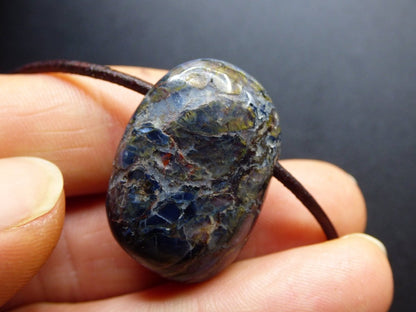 Pietersite blau ~ Edelstein Kette ~HIPPIE ~GOA ~Boho ~Ethno ~Nature ~Heilstein ~Flash ~Fire ~Fluss ~Blitz ~Rarität - Art of Nature Berlin